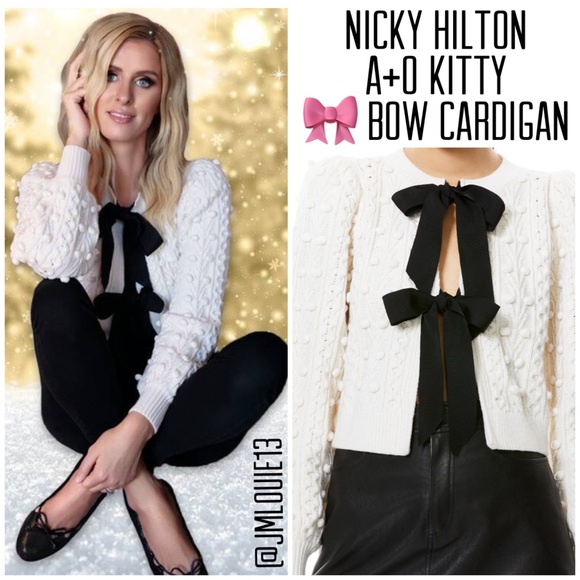 Alice Olivia Kitty Puff Sleeve Bow 